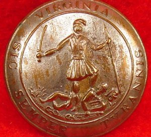 Virginia State Seal Button